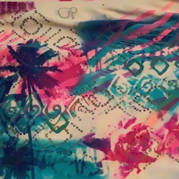 Colorful, bikini, bottom size X large by ocean Pacific blue, hot, pink, … - Picture 6 of 10